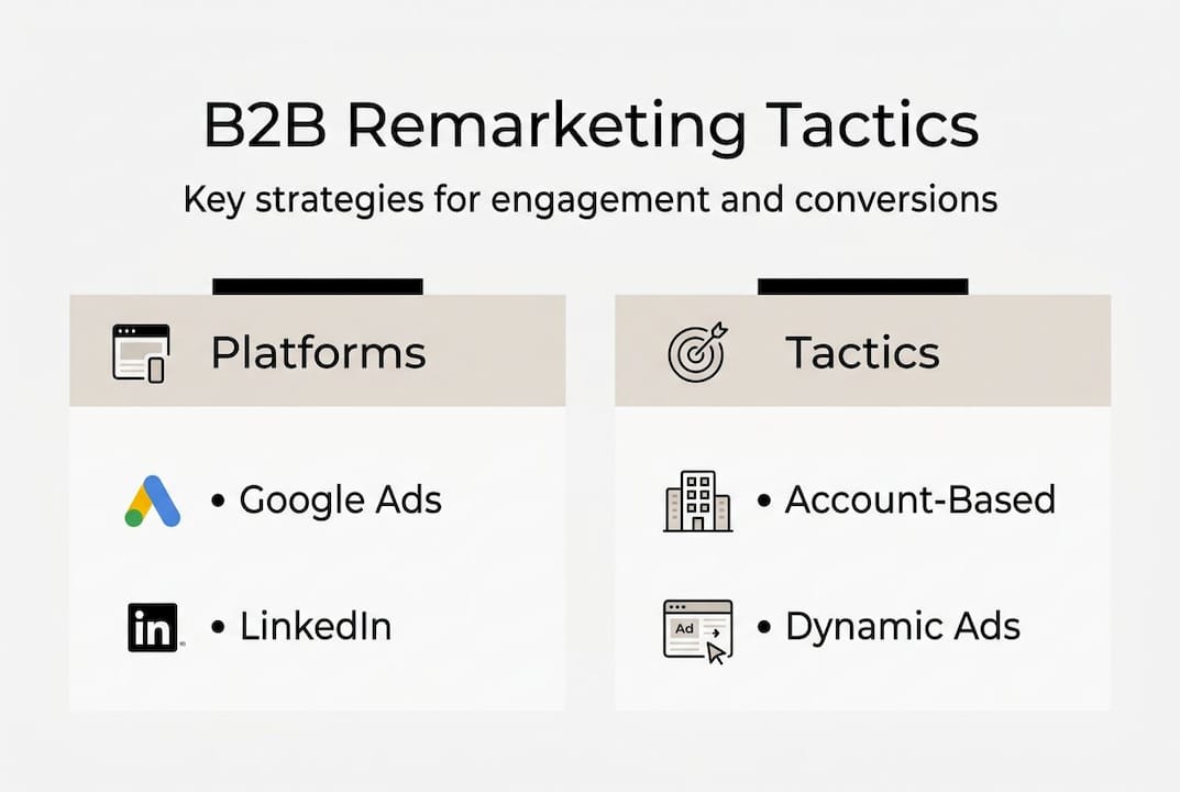Infographic comparing B2B remarketing strategies