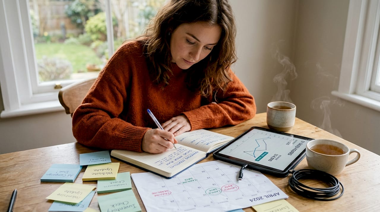 E-commerce owner tracking digital ad spend