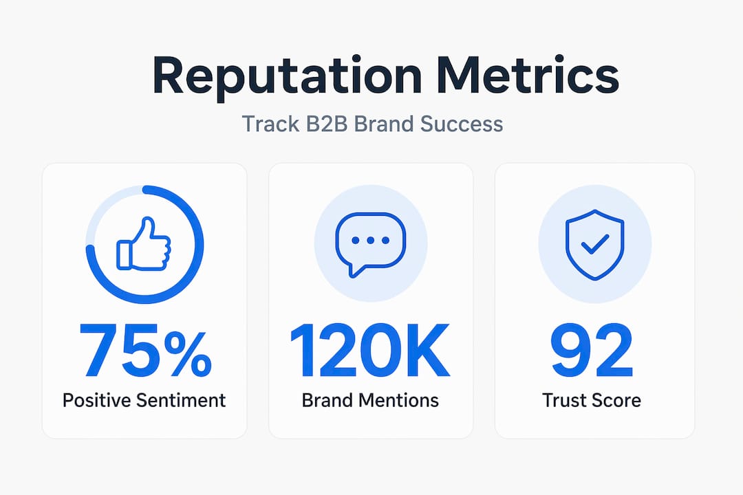 Infographic measuring key B2B reputation metrics