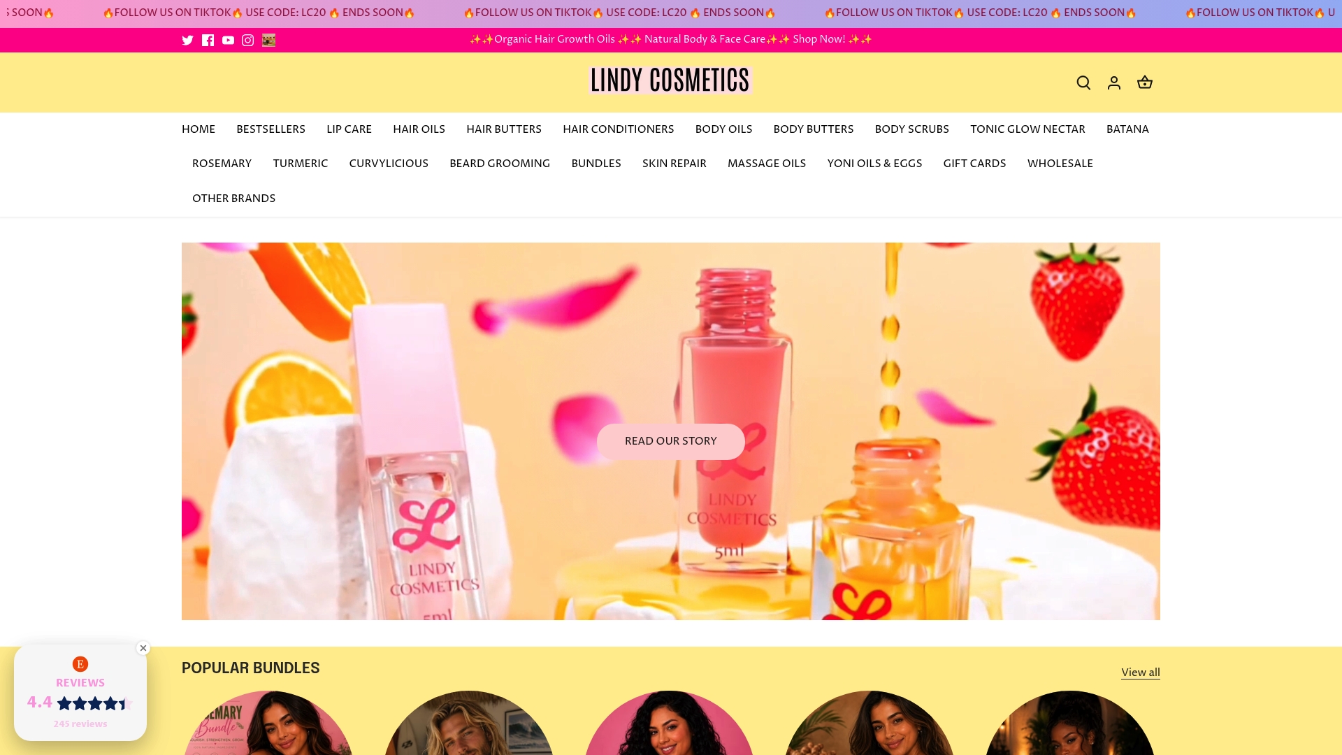 https://lindycosmetics.com