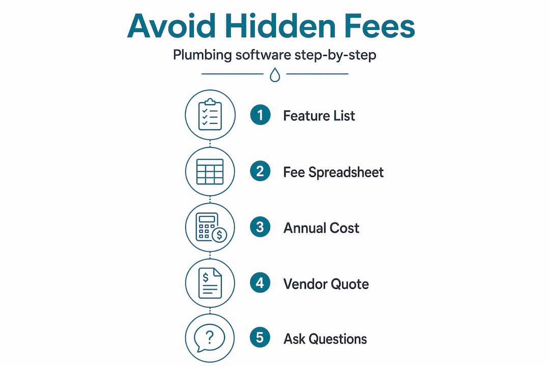 Infographic avoiding hidden fees with step-by-step guide