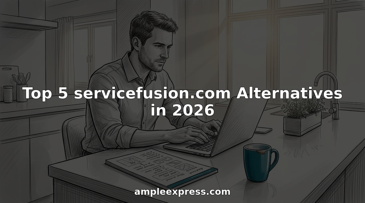 Person browsing field service software on computer