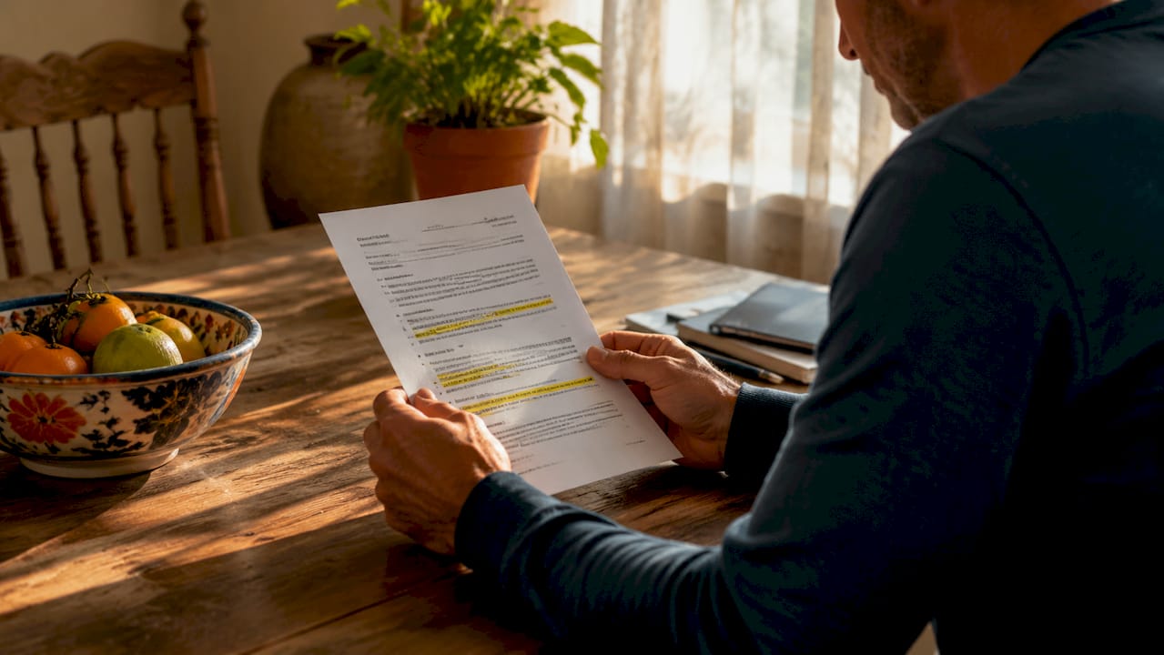 Hands holding HOA letter with rule citation