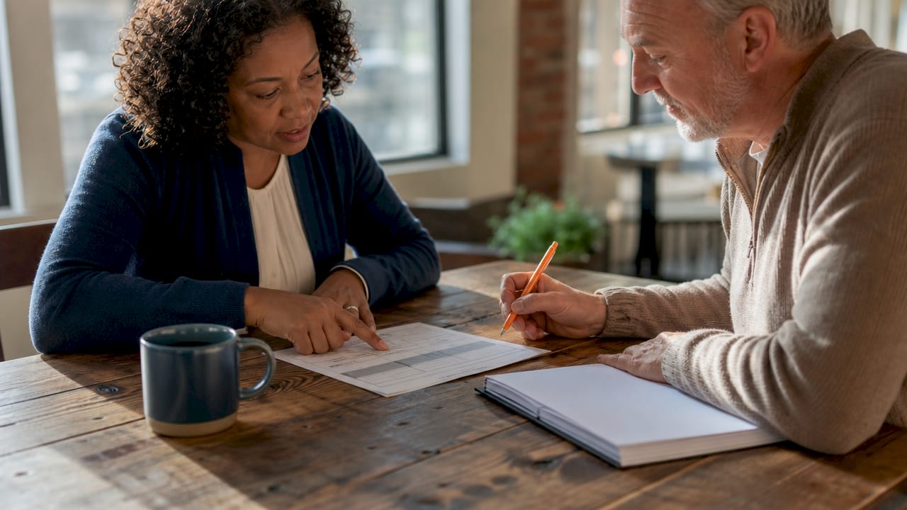 Hands collaborating over HOA checklist template