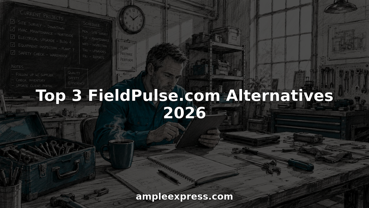 Technician reviewing field service software on tablet at workbench