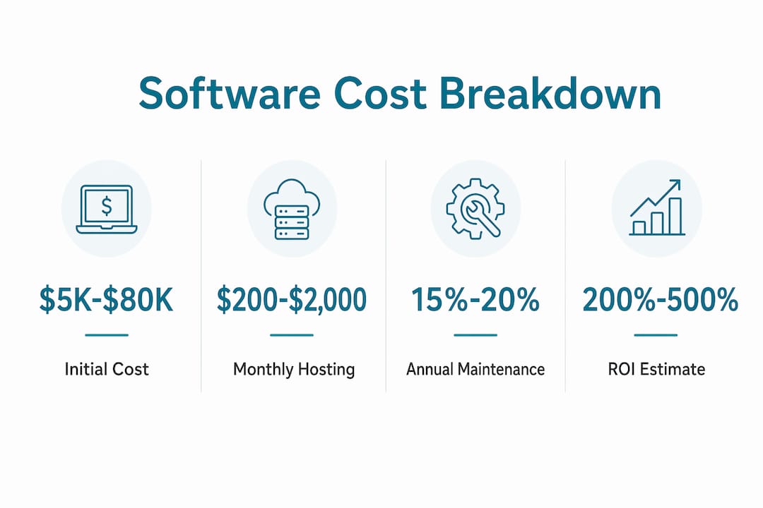 Infographic showing field service software cost components