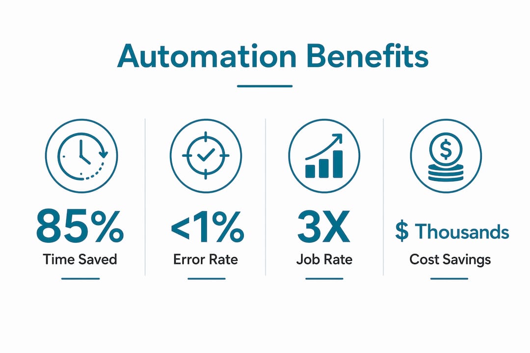 Infographic showing key benefits of HVAC automation