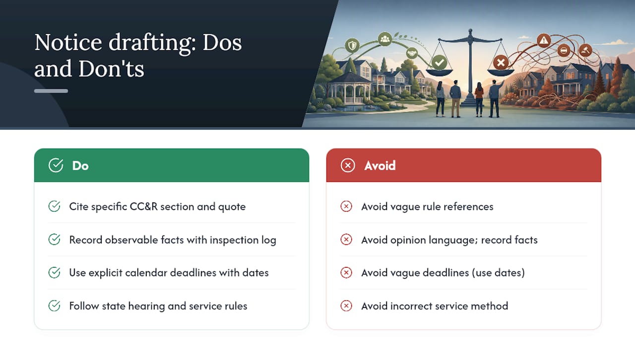 Common legal pitfalls in notice drafting and how to avoid them — overview diagram