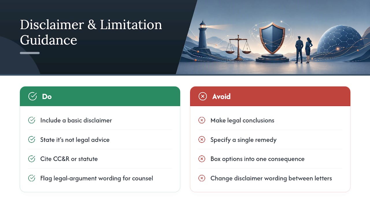 Why Every Letter Needs a Disclaimer or Limitation Clause — overview diagram