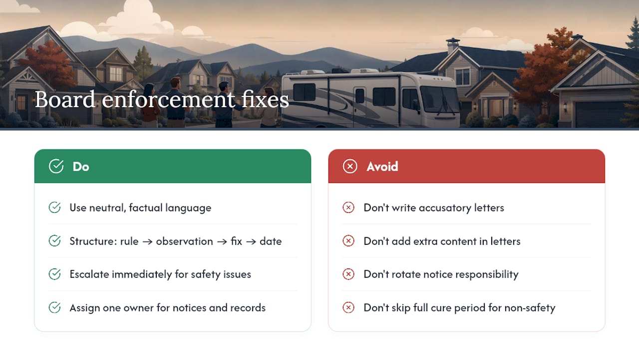 What Board Members Get Wrong About RV Parking Enforcement — overview diagram