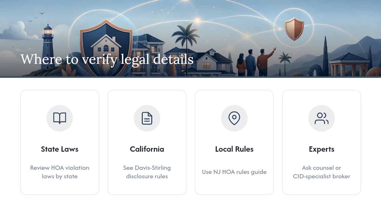 Where to Verify the Legal Details — overview diagram
