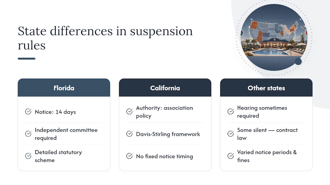 Do Amenity Suspension Rules Differ From State to State? — overview diagram