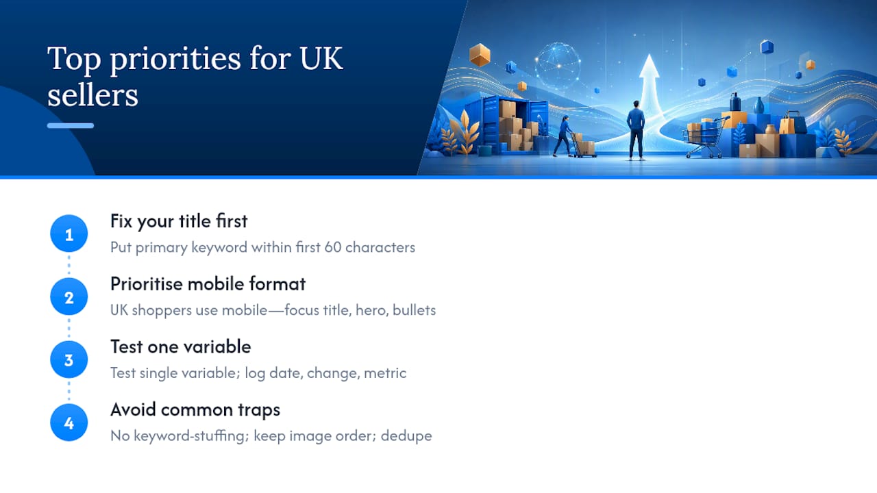 What UK sellers should actually prioritise first — overview diagram