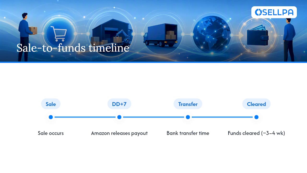 Cash flow timeline with DD+7 buffer