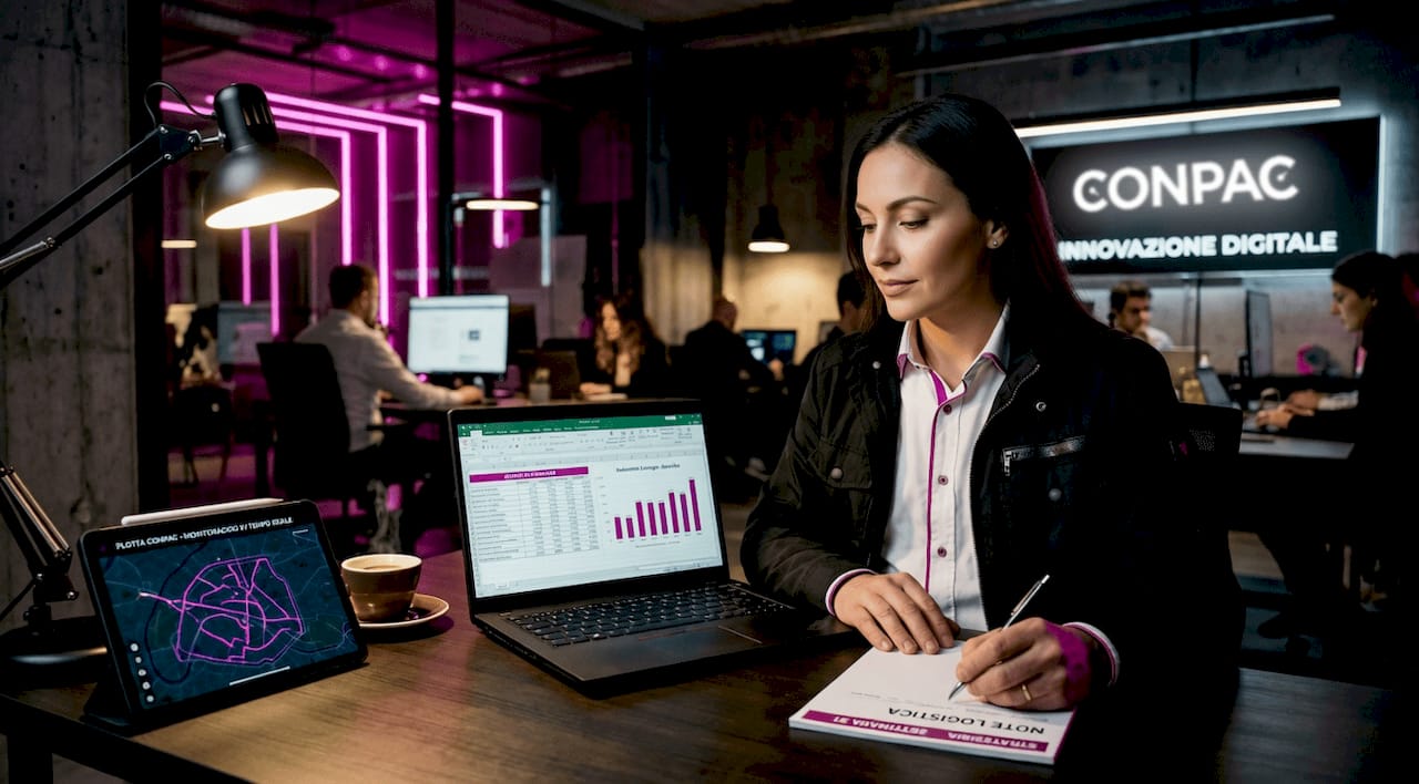 Un manager analizza i dati al desk condiviso