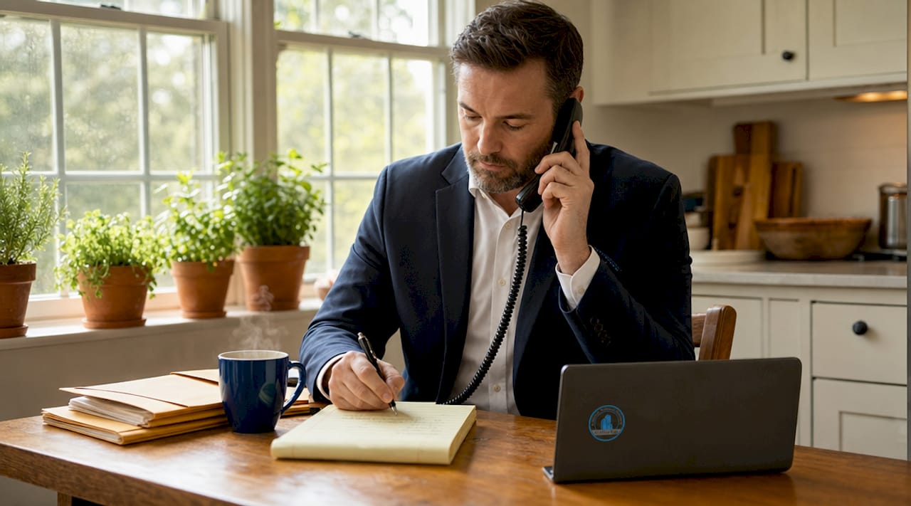 Bankruptcy attorney handling creditor phone call