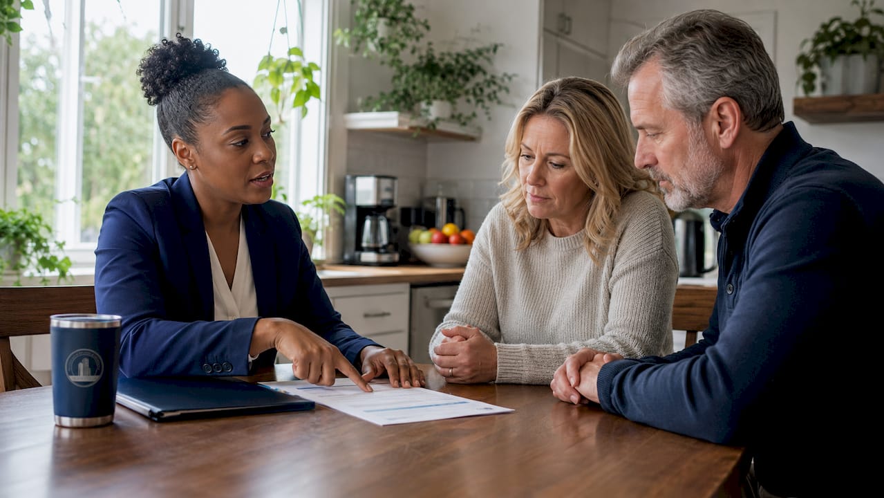 Housing counselor advises couple on foreclosure options