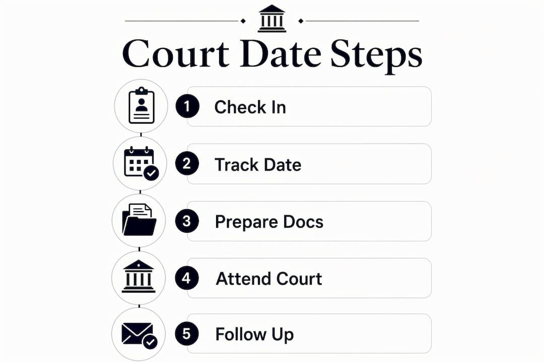 Court Date Preparation After Bail: Ohio Guide 2026 24 Infographic showing court date preparation steps
