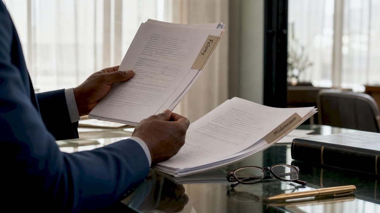 How Charges Impact Your Bail Amount: A Clear Guide 9 Hands holding felony and misdemeanor charge papers