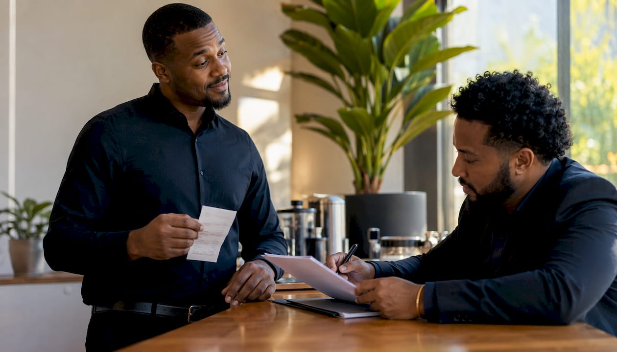 How Collateral Secures Fast Bail: A Family Guide 6 Client receiving signed collateral receipt