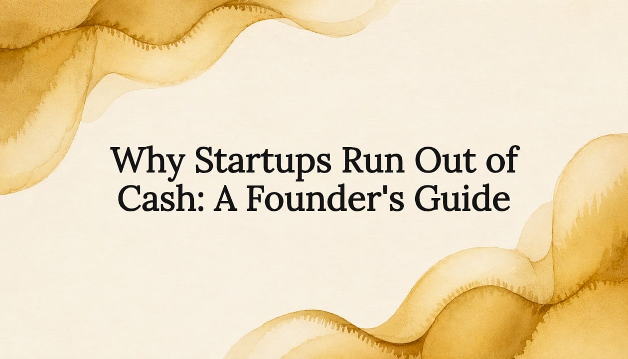 Decorative watercolor frame for startup cash article title