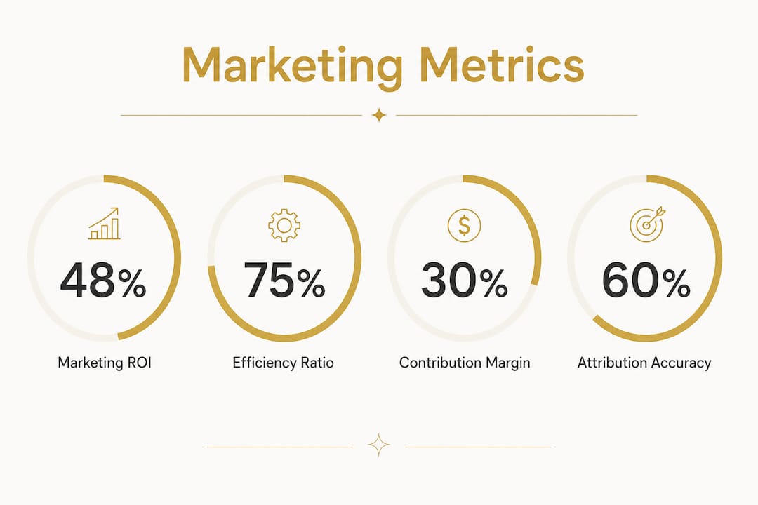 Infographic showing marketing efficiency metrics