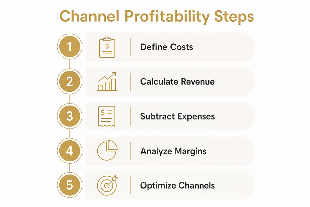 Infographic showing channel profitability steps