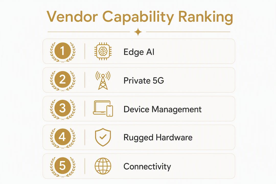 Infographic showing vendor capabilities hierarchy