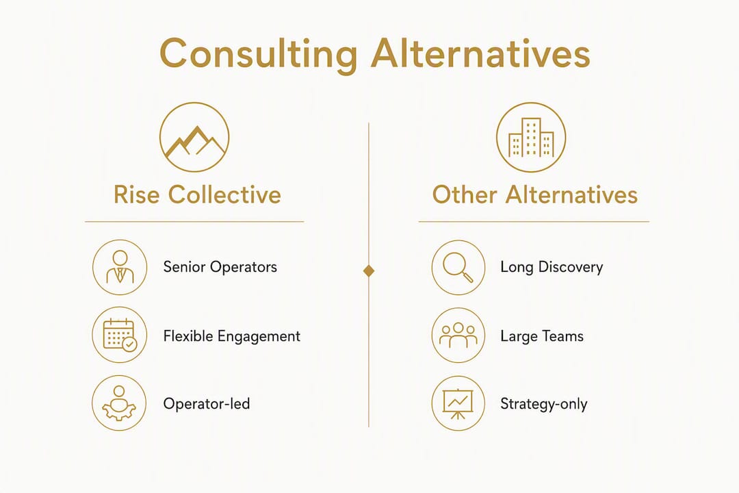 Infographic comparing consulting alternatives