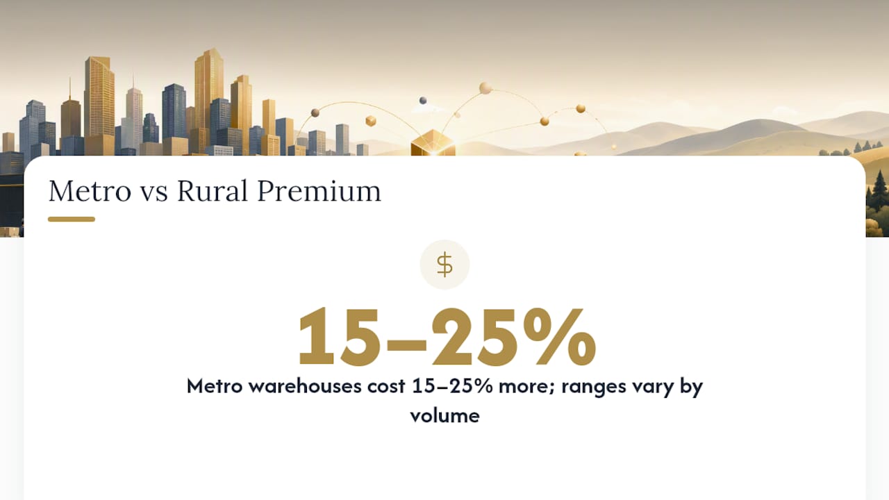 Diagram showing 3PL cost benchmark breakdown by fee type and volume