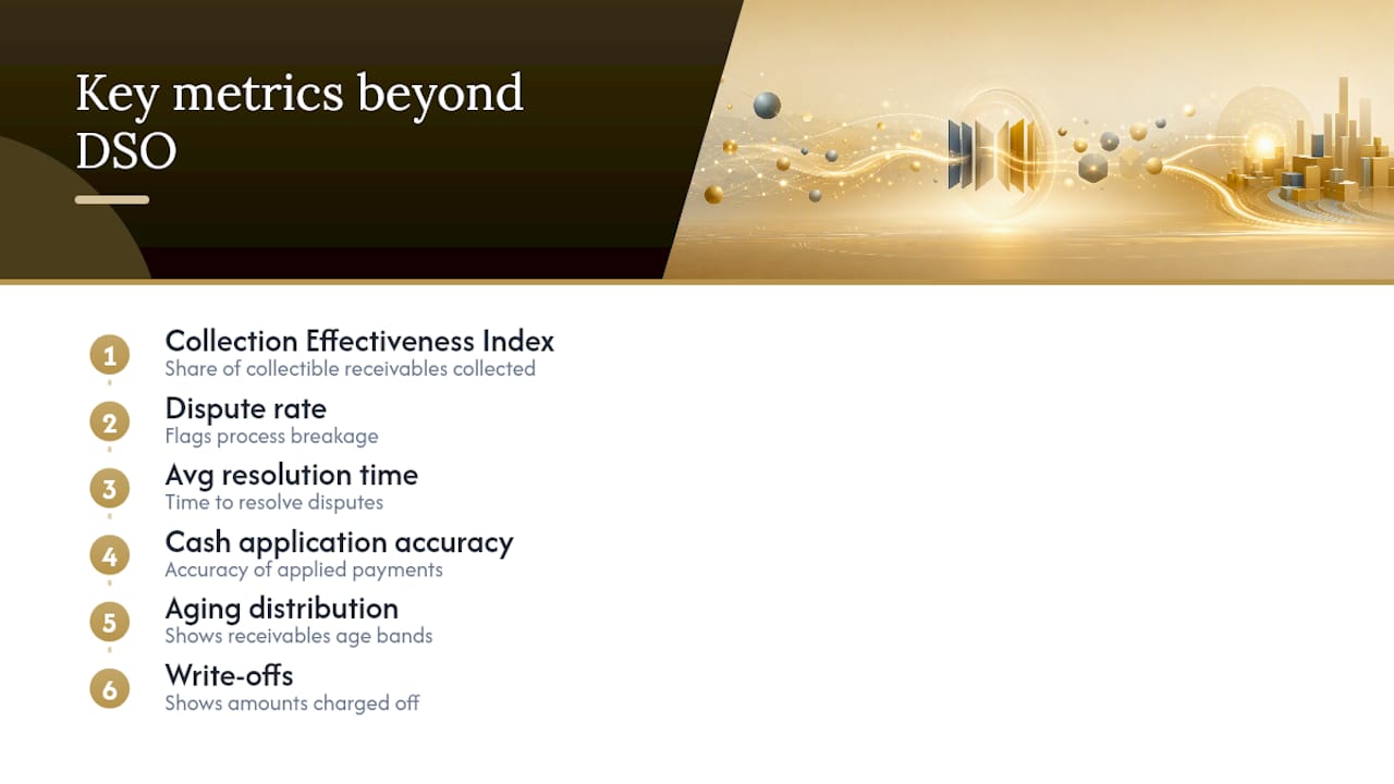 Infographic of key financial metrics beyond DSO