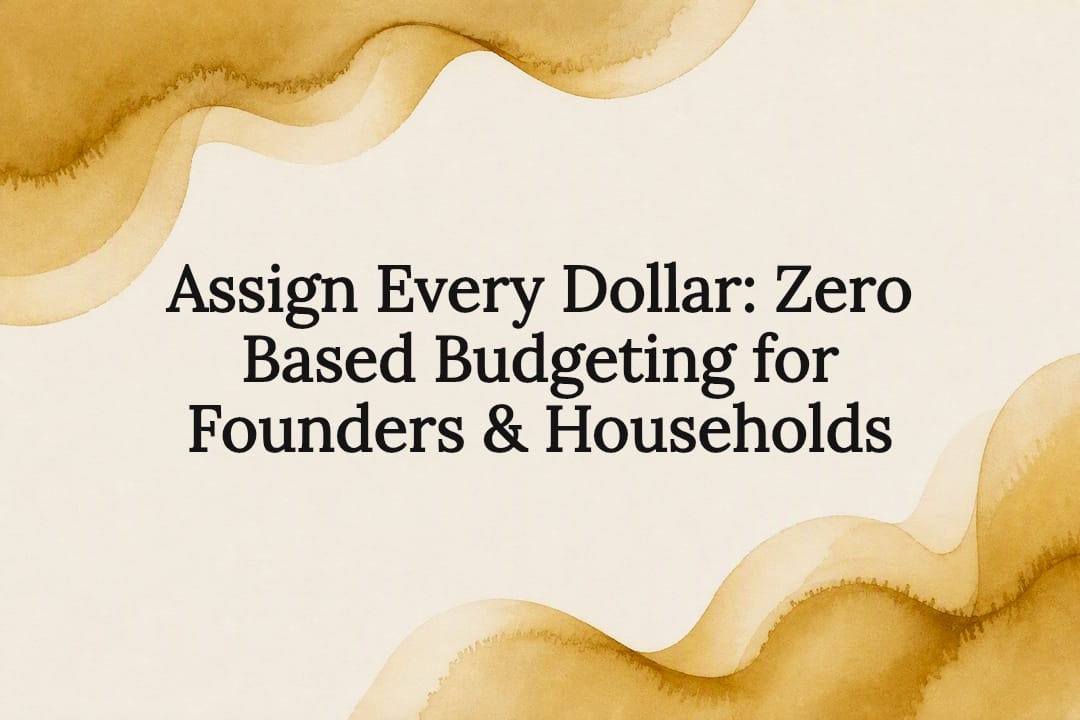 Decorative zero-based budgeting title card