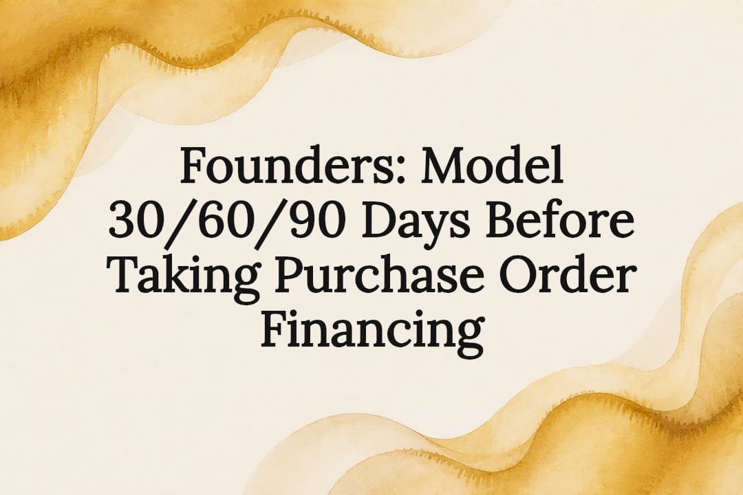 Decorative purchase order financing title card