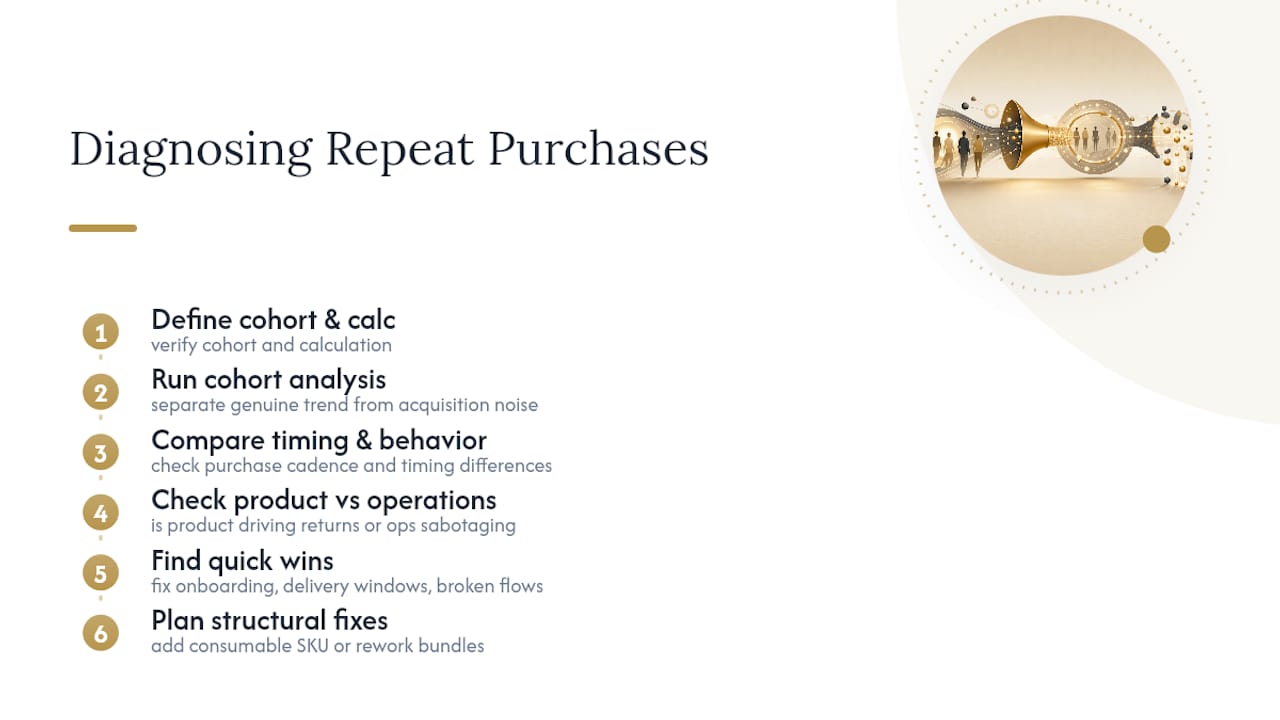 Repeat purchase rate diagnostic process