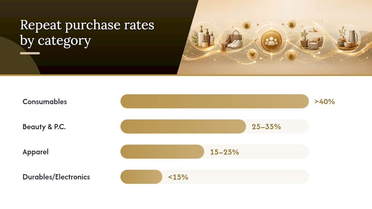Repeat Purchase Rate Benchmarks by Category (and Why Averages Lie): overview diagram