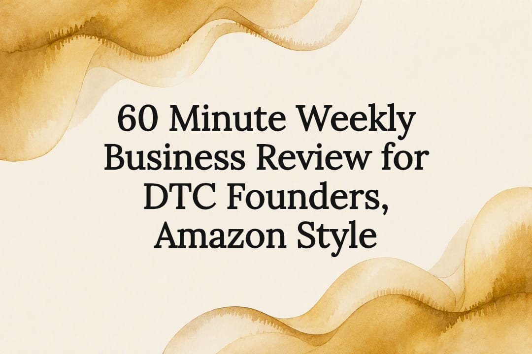 Decorative weekly business review title card