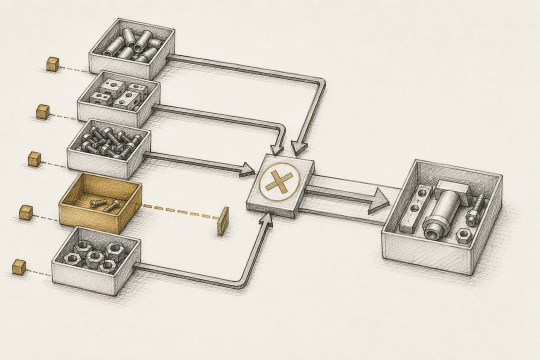 Component stockout halting kit assembly