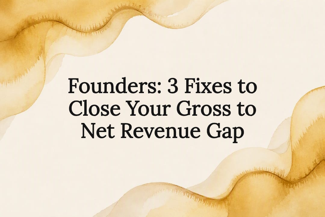 Decorative gross to net revenue title card