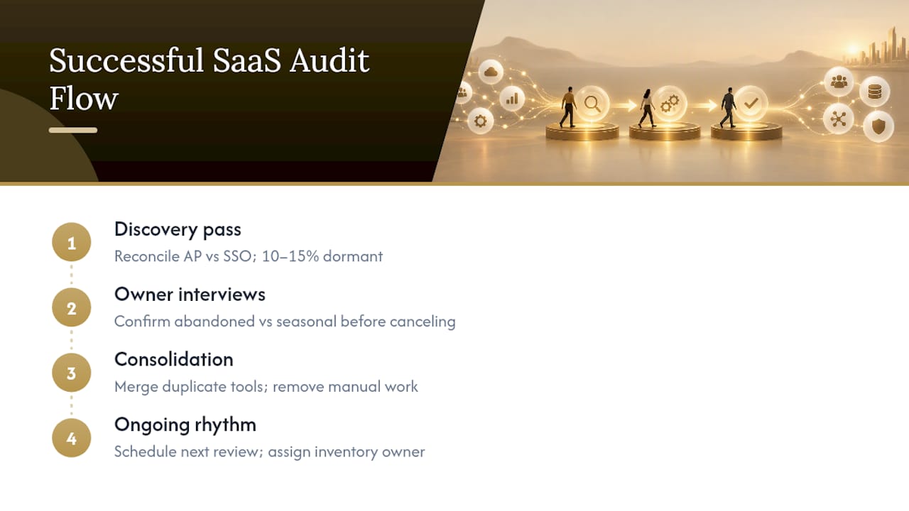 What Successful SaaS Audits Look Like in Practice: overview diagram
