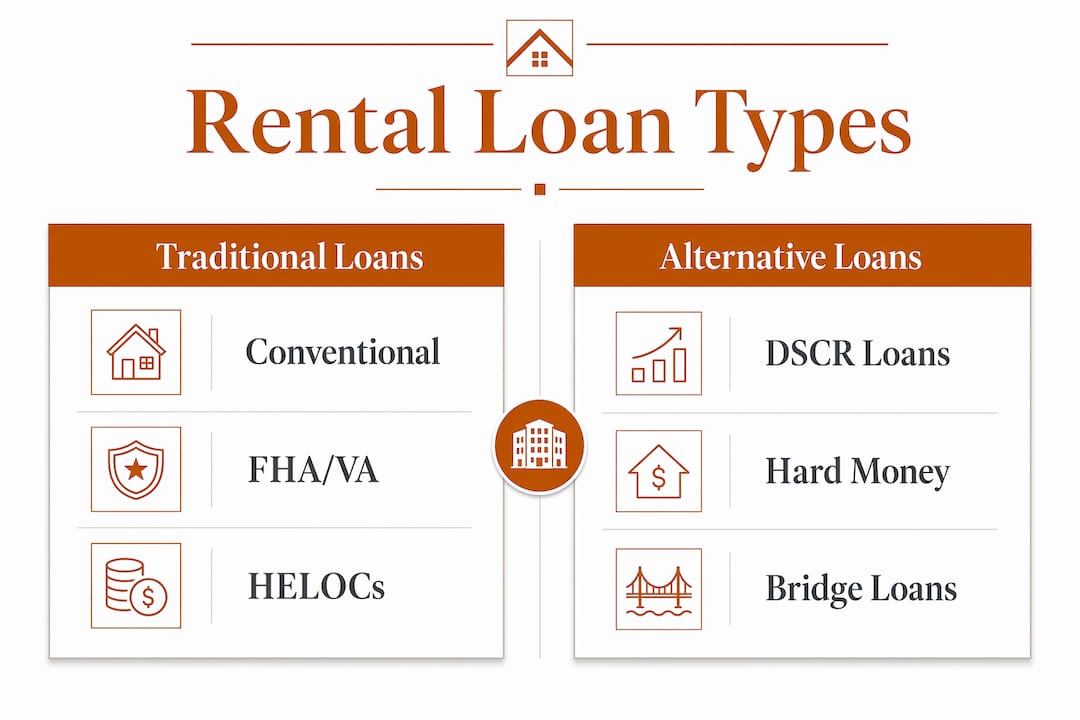 Infographic comparing rental loan types