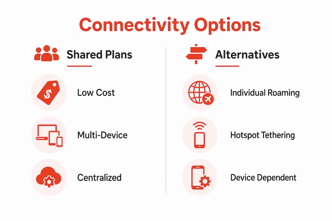 Comparison infographic of connectivity options
