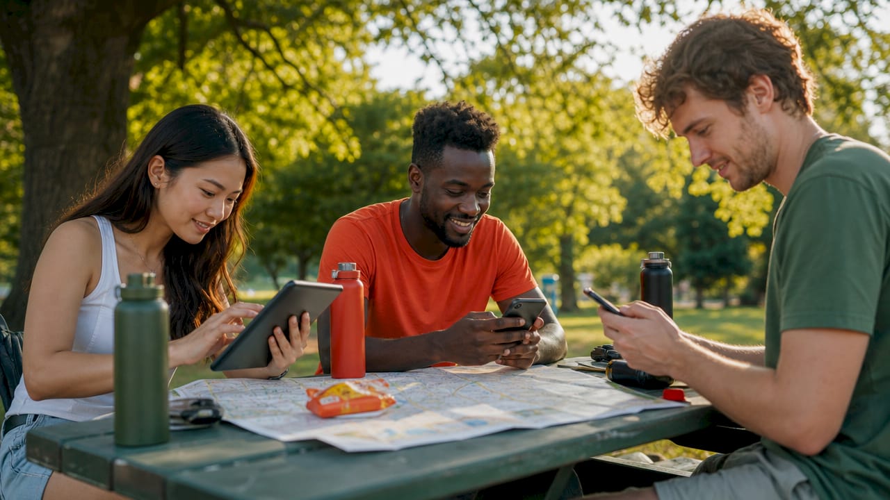Group switching eSIM plans in café