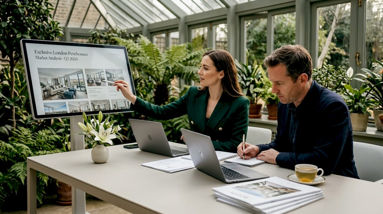 Buyer agent consulting with client