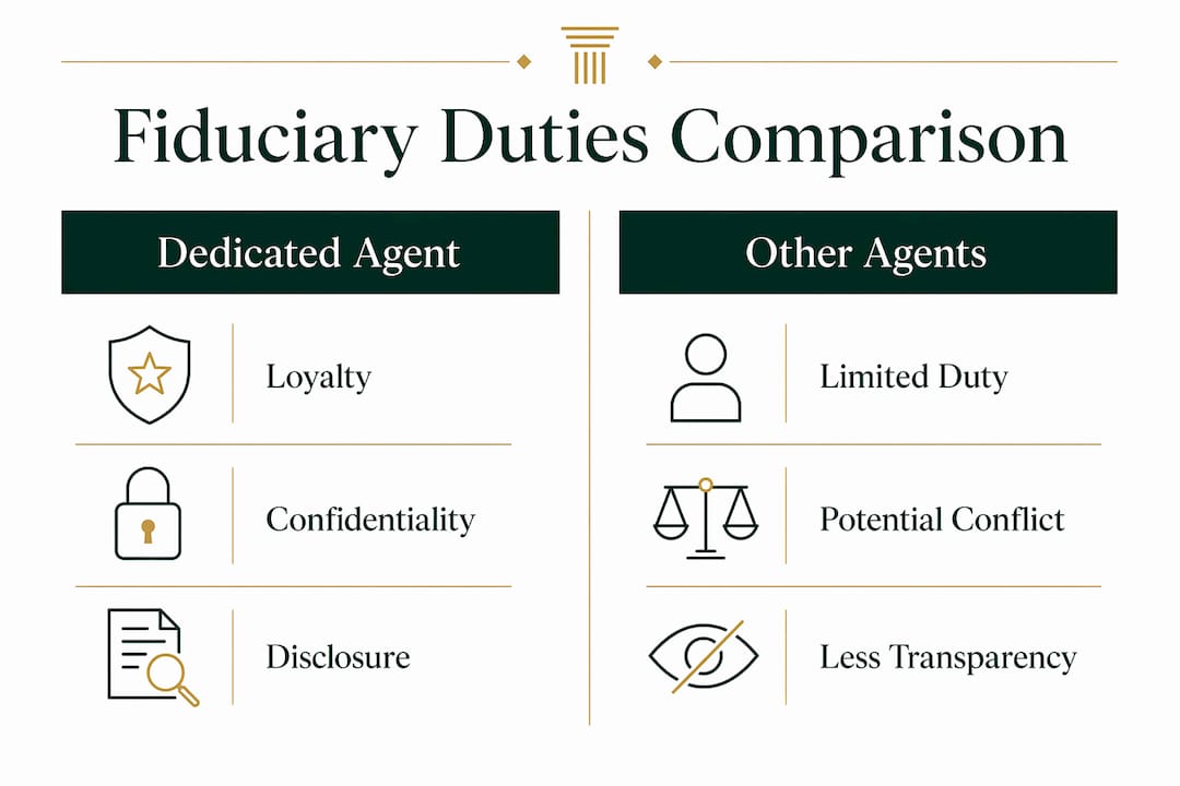 Infographic comparing fiduciary duties of agents