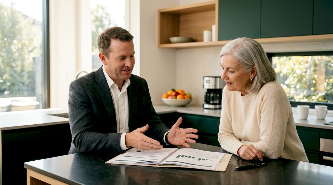 Hands reviewing property valuation reports