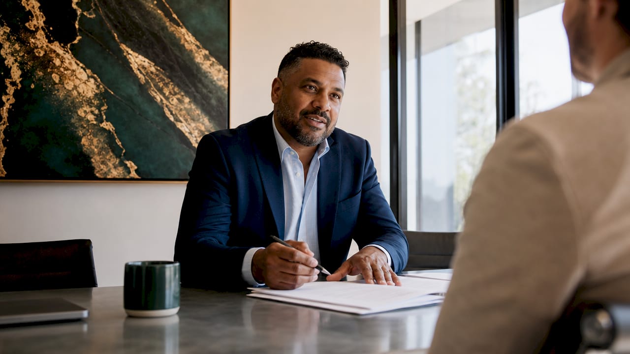 Buyers agent negotiating property contract