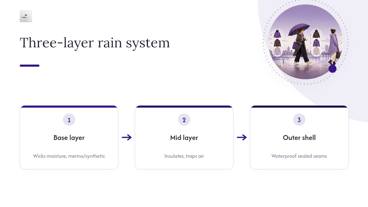 Three-layer rain protection system