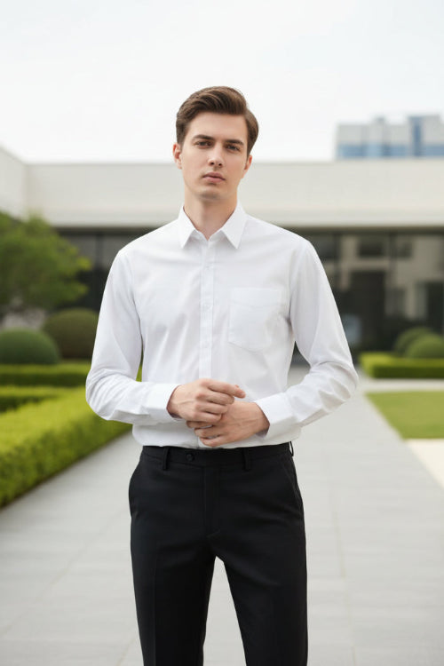 Non-ironing High-end Long-sleeved White Shirt  Anti-wrinkle Dress