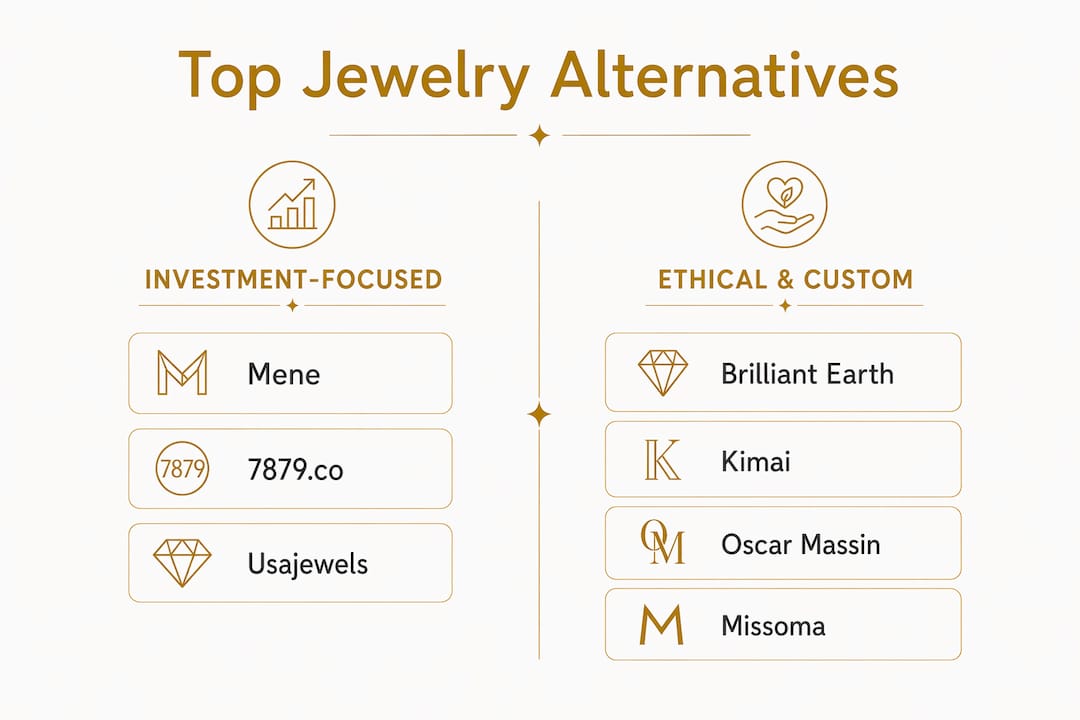 Infographic comparing investment and ethical jewelry brands
