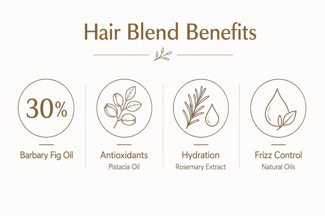 Infographic highlighting key ingredients and benefits